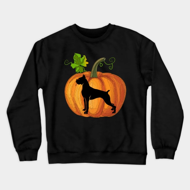 Boxer in pumpkin Crewneck Sweatshirt by Flavie Kertzmann